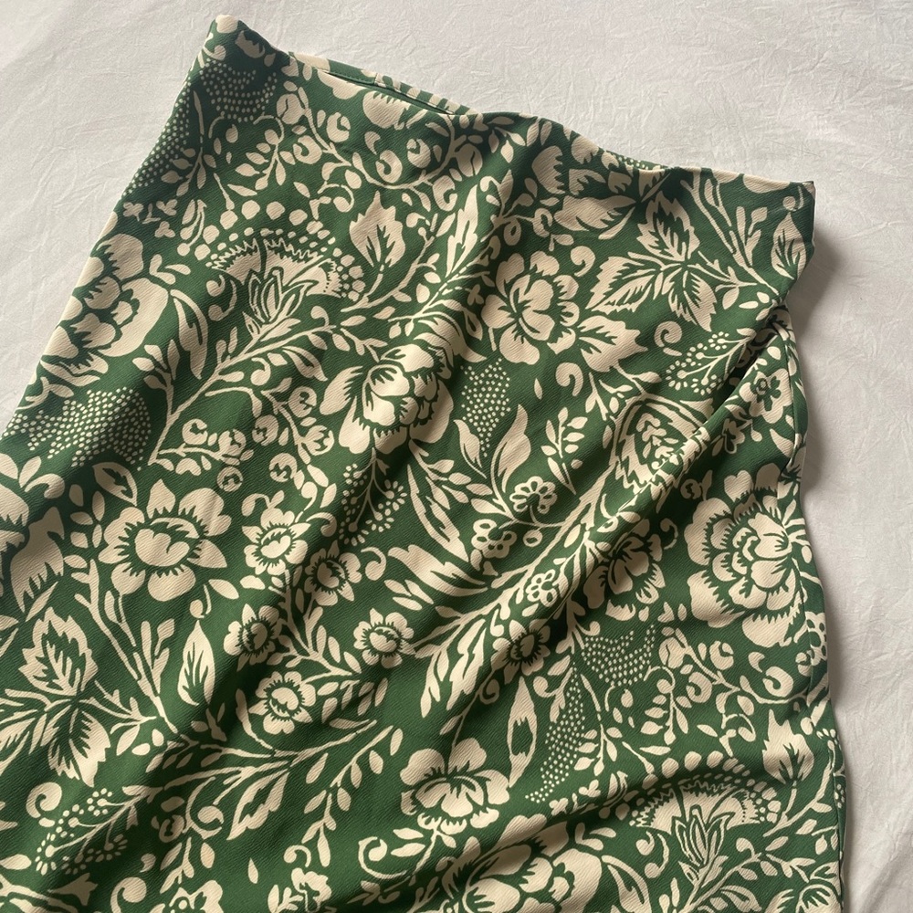 Green Floral skirt